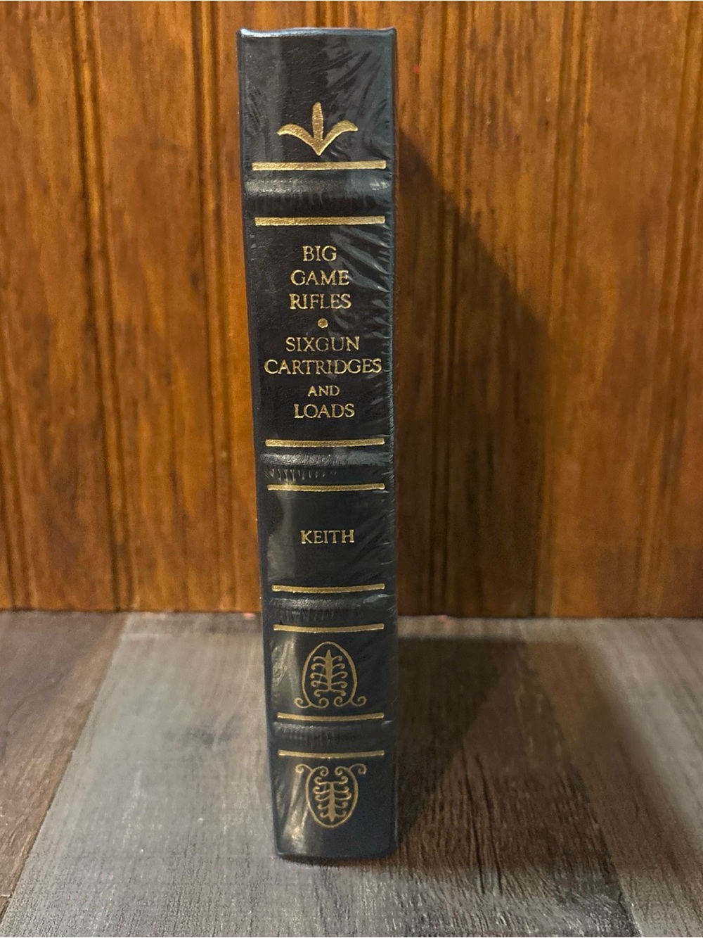 Vintage Black Leather Spine Book "Big Game Rifles"